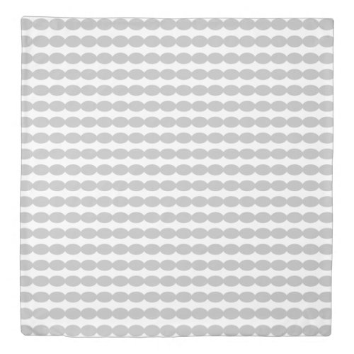 Gray Grey Geometric Pearl Patterns White Custom Duvet Cover