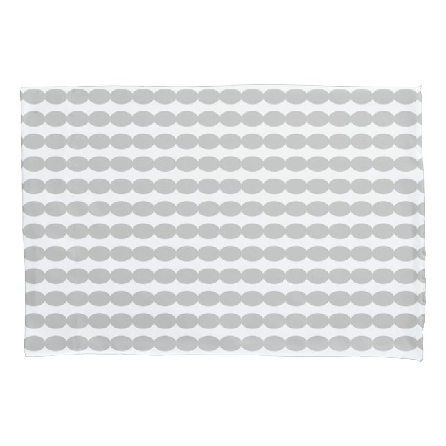Gray Grey Geometric Pearl Patterns White Custom Pillow Case (Front)