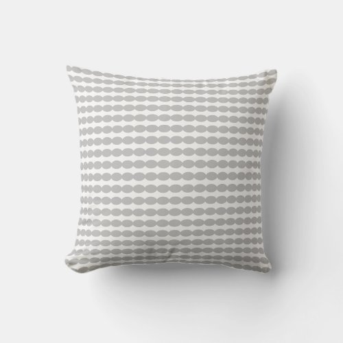 Gray Grey Geometric Pearl Patterns White Custom Throw Pillow