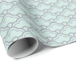 Gray Grey Mint Green Aqua Scallop Scales Art Deco Wrapping Paper<br><div class="desc">Delicate floral decor for many occasions like wedding,  birthday party,  bridal shower,  meeting with friends 
florenceK design</div>