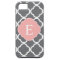 Gray Grey Peach Quatrefoil Monogram