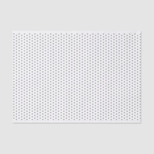 Gray Grey Polka Dot Tissue Paper (Front)