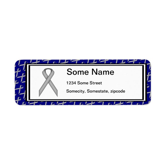 Gray / Grey Standard Ribbon by Kenneth Yoncich Label (Front)