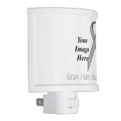 Gray / Grey Standard Ribbon by Kenneth Yoncich Night Light (Right)