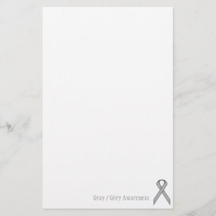 Gray / Grey Standard Ribbon by Kenneth Yoncich Stationery