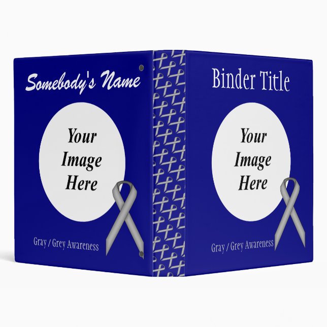 Gray / Grey Standard Ribbon Template by K Yoncich Binder (Background)