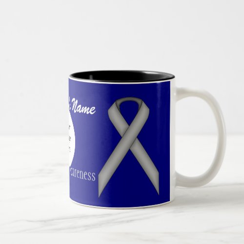 GrayGrey Standard Ribbon Tmpl by Kenneth Yoncich Two_Tone Coffee Mug