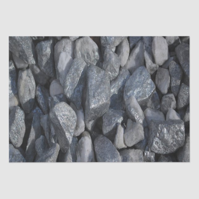 Gray-Grey Stones Tissue Paper (Front)