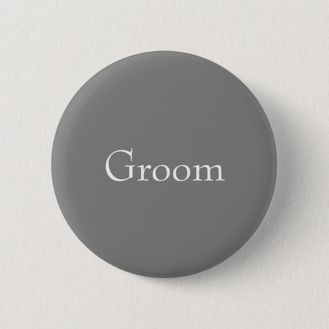 Gray Groom Button (Front)