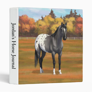 Gray Grulla Appaloosa Quarter Horse Stallion 3 Ring Binder