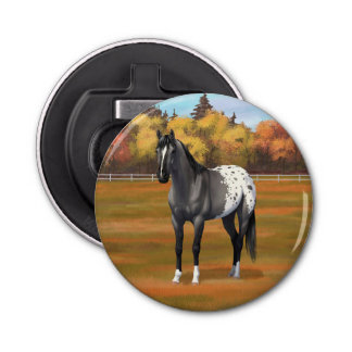 Gray Grulla Appaloosa Quarter Horse Stallion Bottle Opener