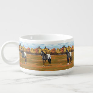 Gray Grulla Appaloosa Quarter Horse Stallion Bowl