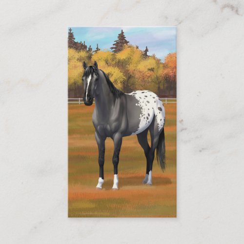 Gray Grulla Appaloosa Quarter Horse Stallion Business Card