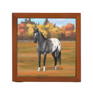Gray Grulla Appaloosa Quarter Horse Stallion Desk Organizer