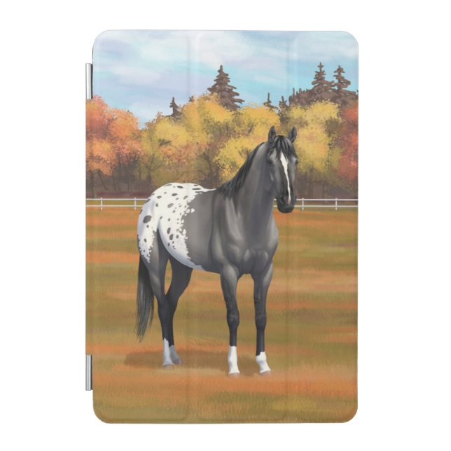 Gray Grulla Appaloosa Quarter Horse Stallion iPad Mini Cover (Front)