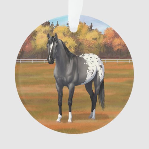 Gray Grulla Appaloosa Quarter Horse Stallion Ornament