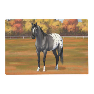Gray Grulla Appaloosa Quarter Horse Stallion Placemat