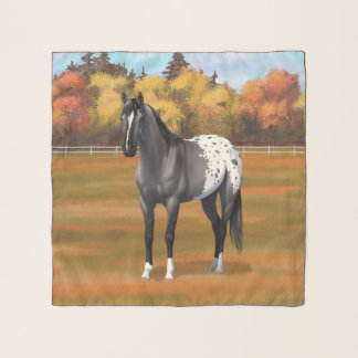 Gray Grulla Appaloosa Quarter Horse Stallion Scarf