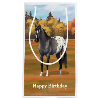 Gray Grulla Appaloosa Quarter Horse Stallion Small Gift Bag