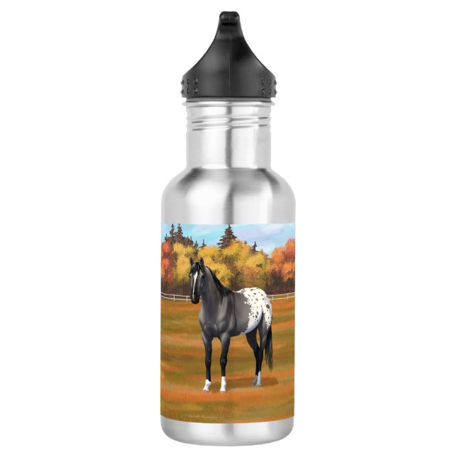 Gray Grulla Appaloosa Quarter Horse Stallion Stainless Steel Water Bottle (Right)