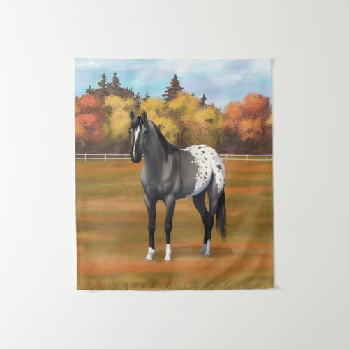 Gray Grulla Appaloosa Quarter Horse Stallion Tapestry