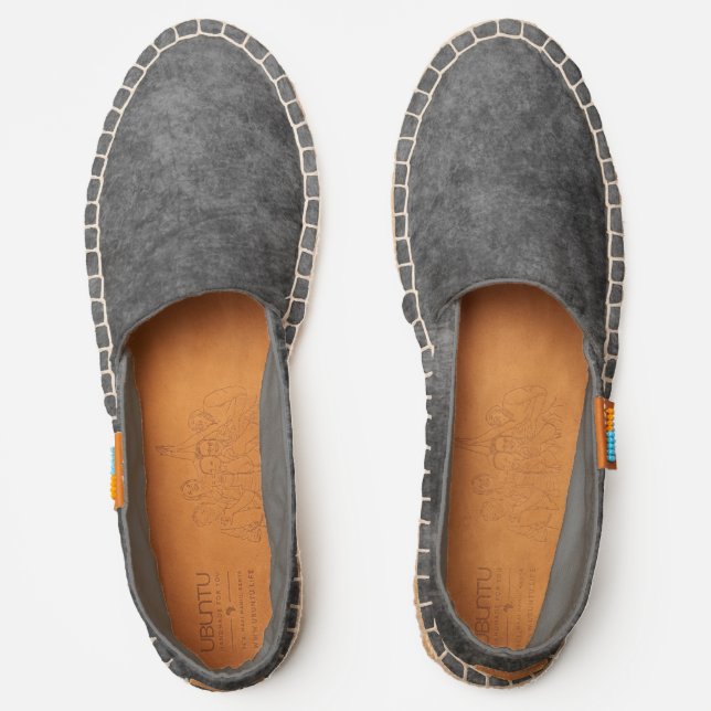 Gray Grunge Espadrilles (Front)