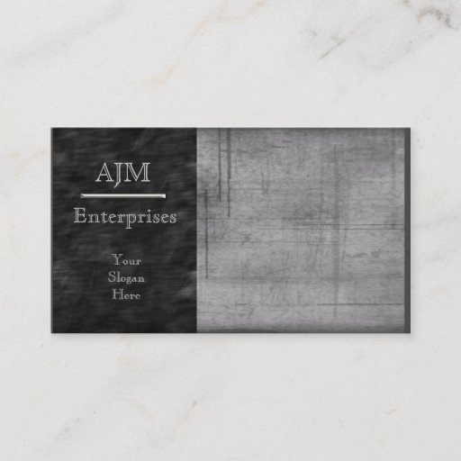 Customizable Gray Grunge Minimalist Business Card Template
