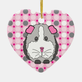 Gray Guinea Pig Ceramic Ornament