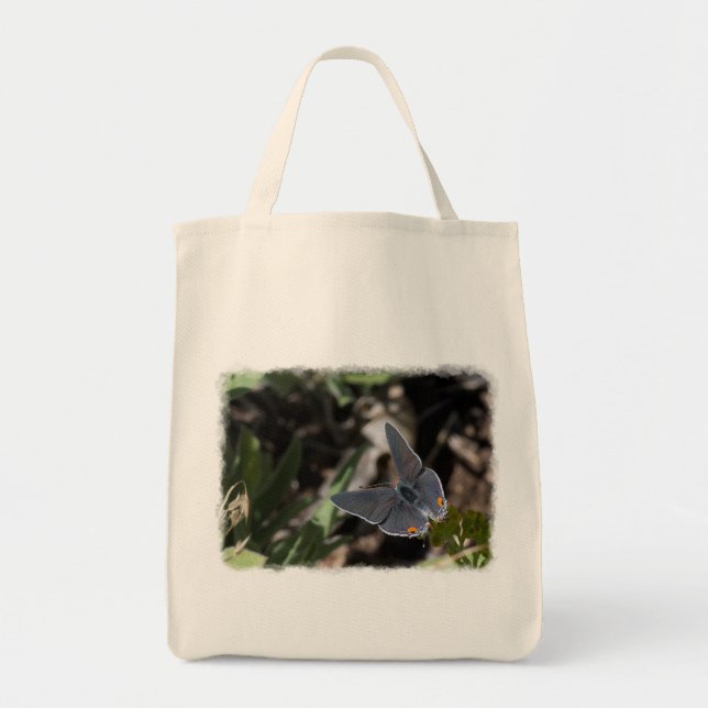 Gray Hairstreak Butterfly Tote Bag (Front)