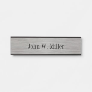Gray Hanging Name Plate