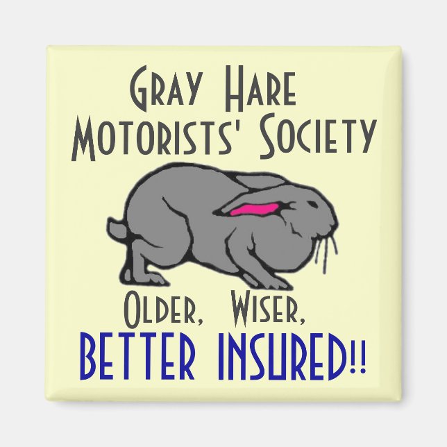 Gray Hare Motorists' Society Magnet (Front)