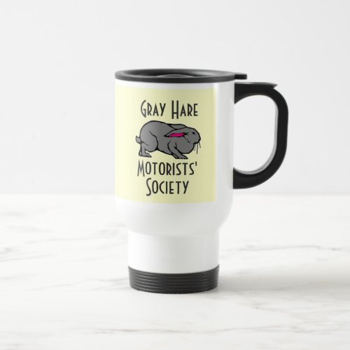 Gray Hare Motorists Travel Mug