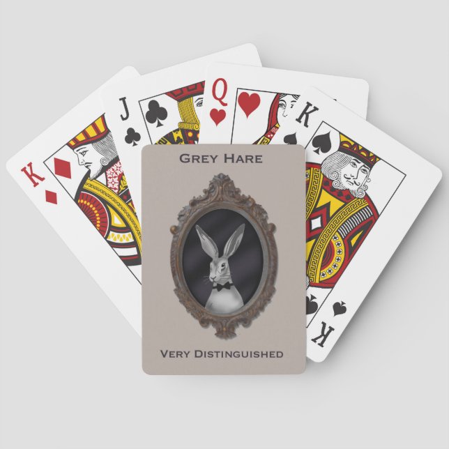 Gray Hare Very Distinguished Poker Cards (Back)