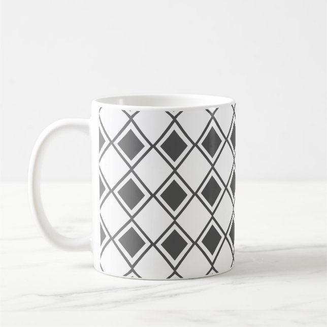 Gray Harlequin  Coffee Mug (Left)