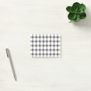 Gray Harlequin Post-it Notes