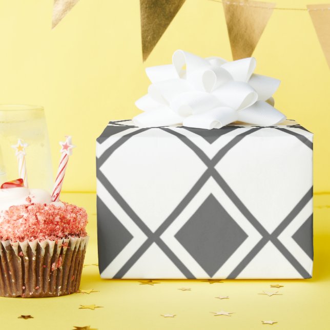 Gray Harlequin  Wrapping Paper (Birthday Party)