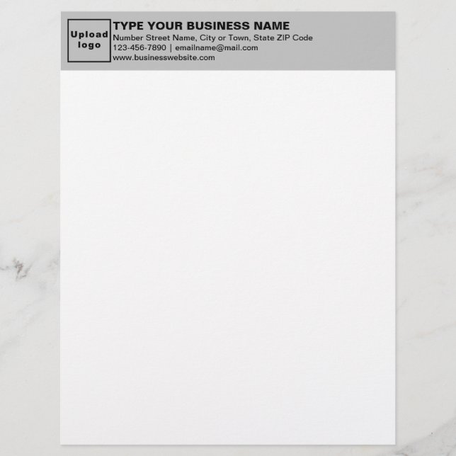 Gray Heading of Business Letterhead (Front)
