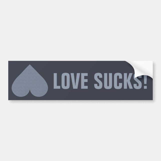 Gray Heart Anti-Valentine custom bumpersticker Bumper Sticker (Front)