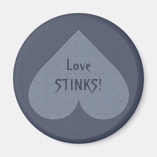 Gray Heart Anti-Valentine custom magnet (Front)