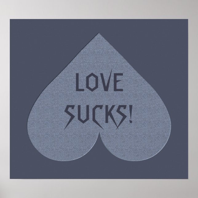 Gray Heart Anti-Valentine custom poster (Front)