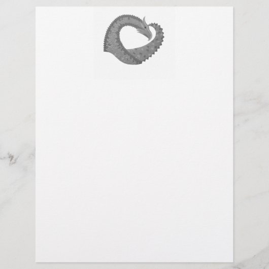 Gray heart dragon on white (Front)
