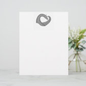 Gray heart dragon on white (Standing Front)