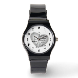 Gray heart Geriatric Nurse Watch