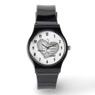 Gray Heart Midwife Nurse Watch