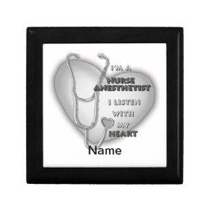 Gray Heart Nurse Anesthetist Gift Box