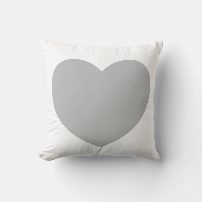 Gray Heart Pillow (Front)