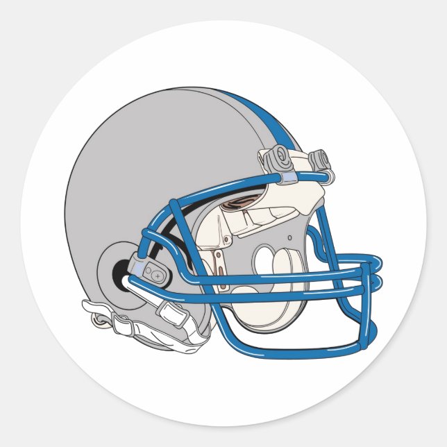 Gray Helmet Classic Round Sticker (Front)