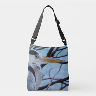 Gray Heron Crossbody Bag