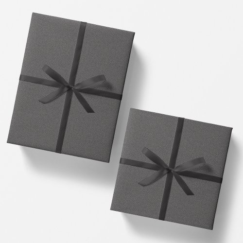 Gray herringbone tweed classic simple wrapping paper