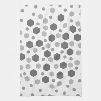 Gray Hexagons Pattern. Towel